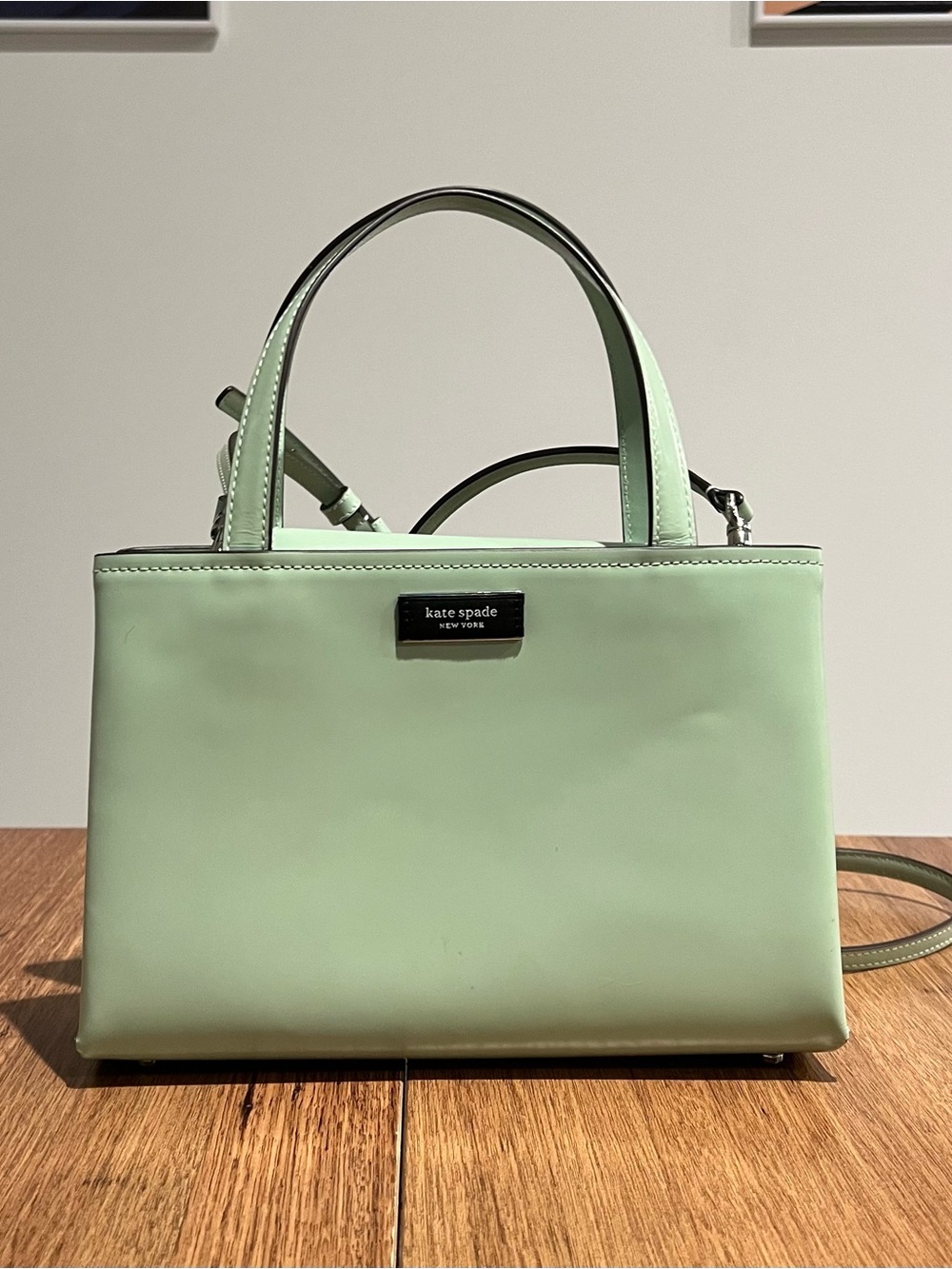 Kate Spade Mint Green Leather Top-Handle Purse